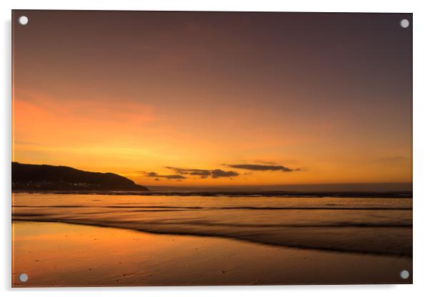 Golden Westward Ho sunset Acrylic by Tony Twyman