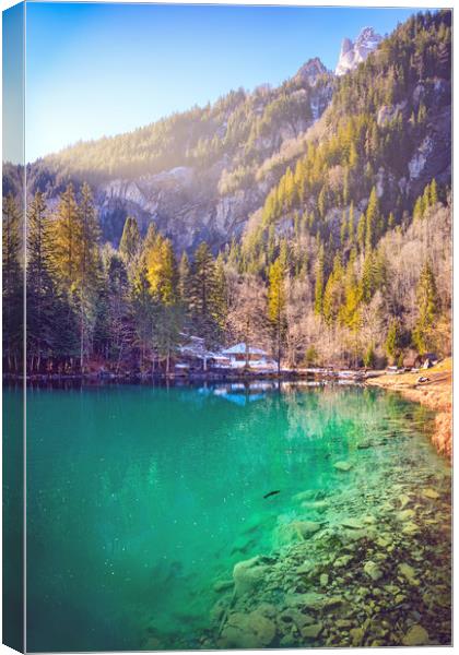 Lake Blausee Canvas Print by Svetlana Sewell