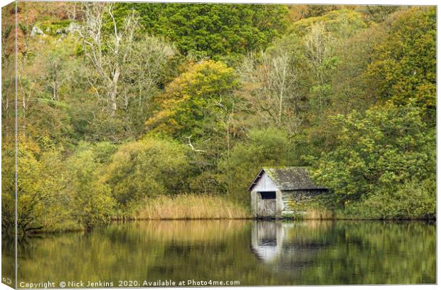 Boathouse Rydal Water Lake District National Park Canvas Print by Nick Jenkins