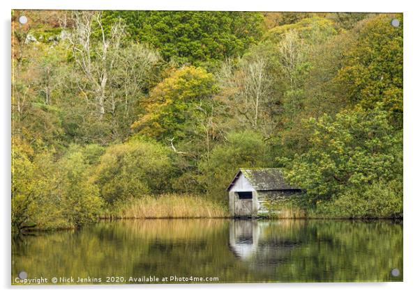 Boathouse Rydal Water Lake District National Park Acrylic by Nick Jenkins