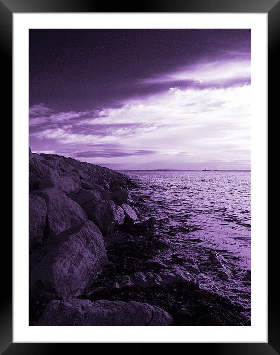Purple Seas Framed Mounted Print by kelly Draper