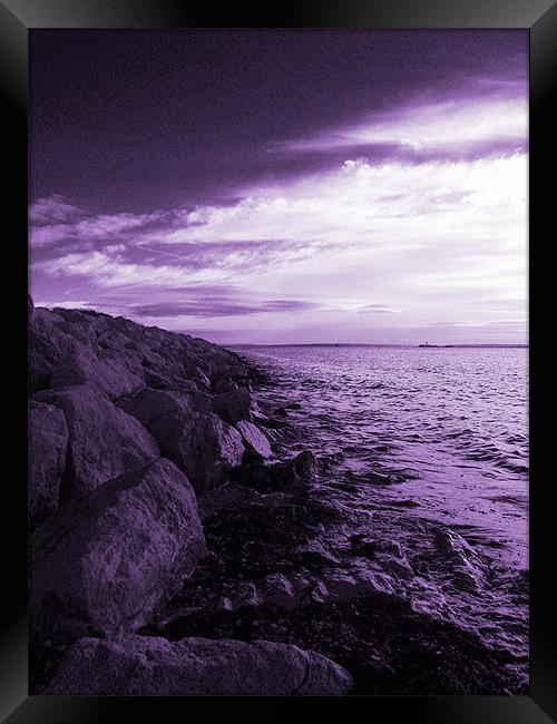 Purple Seas Framed Print by kelly Draper