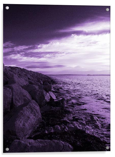 Purple Seas Acrylic by kelly Draper