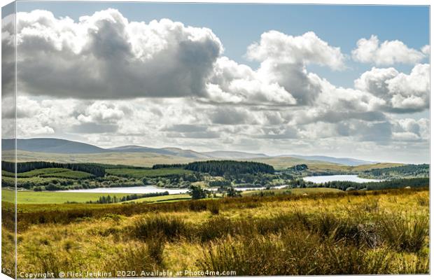 Usk Reservoir in the Western Brecon Beacons  Canvas Print by Nick Jenkins