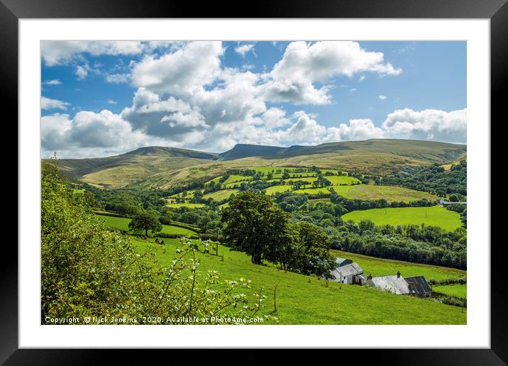 The Black Mountain Brecon Beacons  Framed Mounted Print by Nick Jenkins