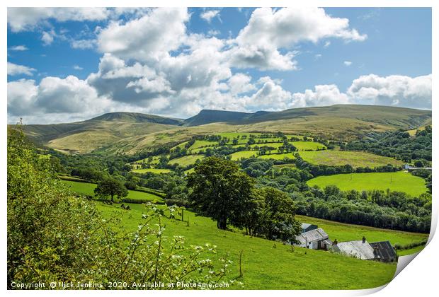 The Black Mountain Brecon Beacons  Print by Nick Jenkins