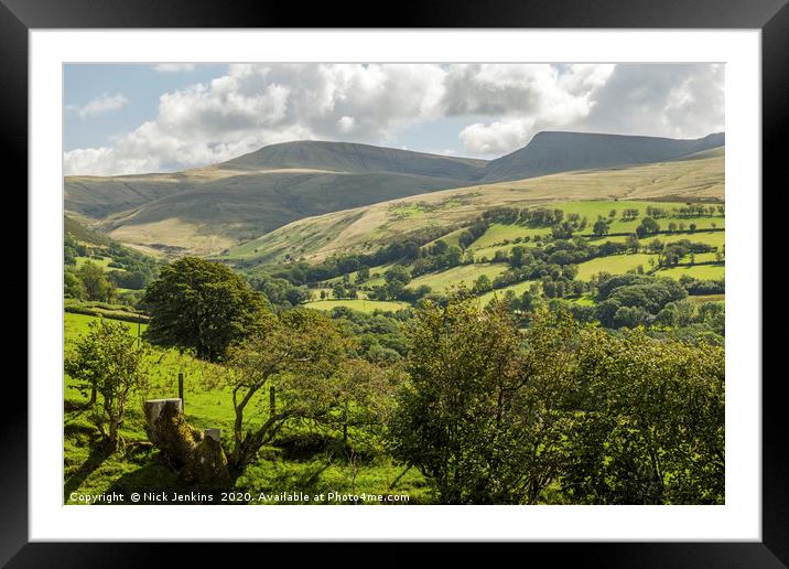 The Black Mountain Brecon Beacons Carmarthenshire  Framed Mounted Print by Nick Jenkins