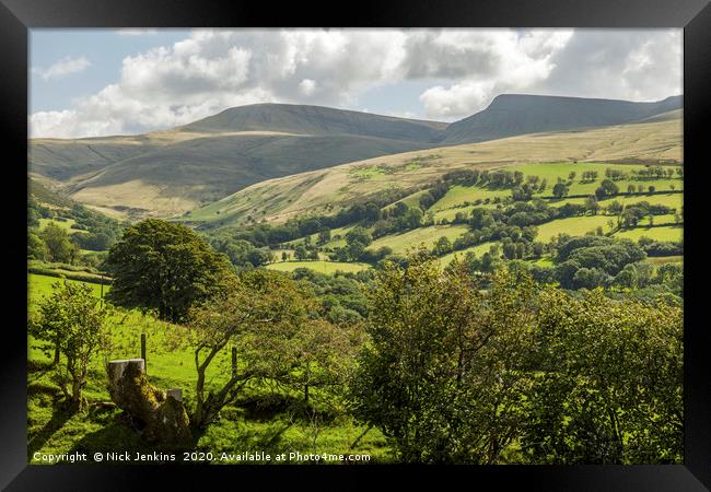 The Black Mountain Brecon Beacons Carmarthenshire  Framed Print by Nick Jenkins