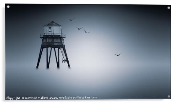 Dovercourt Low Lighthouse Acrylic by matthew  mallett