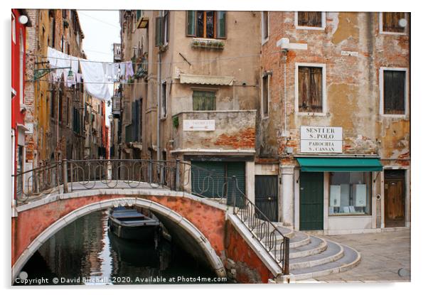 Venice Backstreet. Acrylic by David Birchall