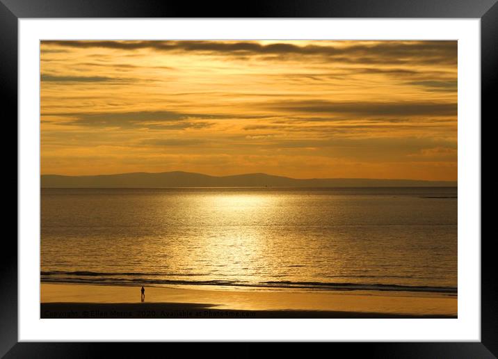 Ogmore Sunset Framed Mounted Print by Ellen Morris
