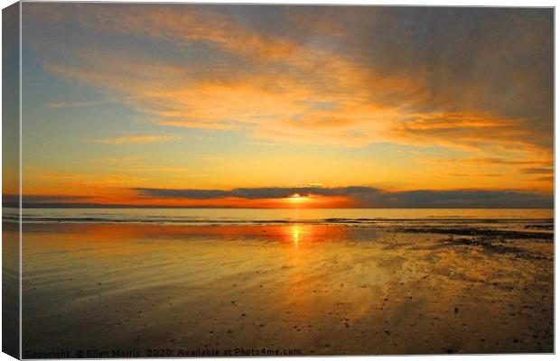 Ogmore Sunset Canvas Print by Ellen Morris