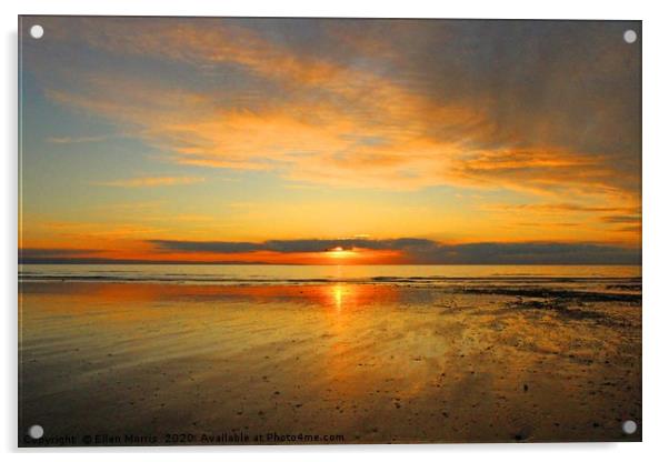 Ogmore Sunset Acrylic by Ellen Morris