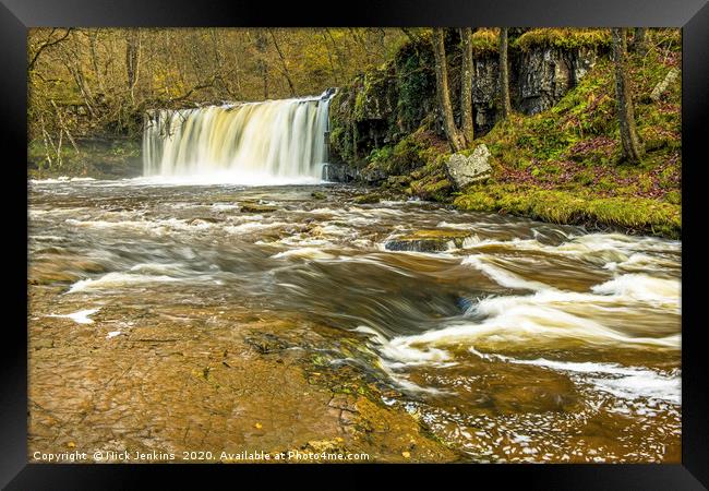 The Upper Ddwli Falls River Neath South Wales Framed Print by Nick Jenkins