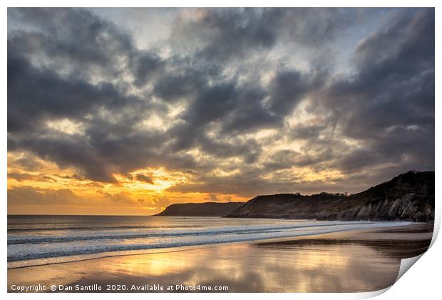 Caswell Bay, Gower Print by Dan Santillo