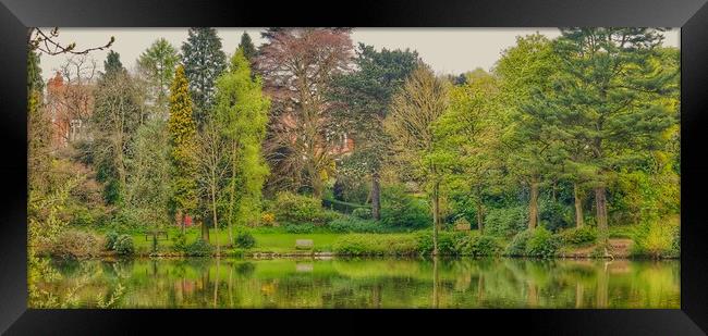 English Park in Spring  Framed Print by Victor Burnside