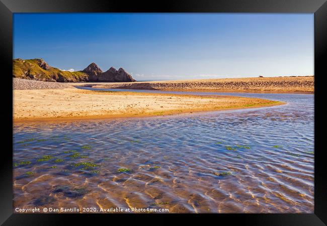 Three Cliffs Bay, Gower Framed Print by Dan Santillo