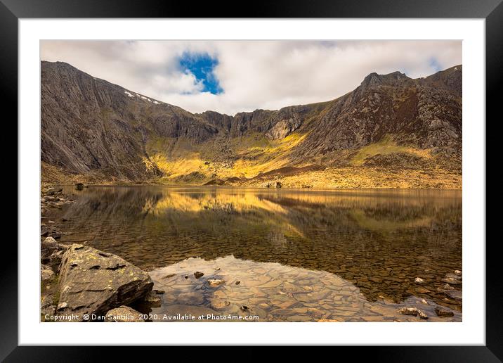 Llyn Idwal, Snowdonia National Park, Wales Framed Mounted Print by Dan Santillo