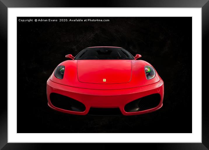Ferrari F430 Framed Mounted Print by Adrian Evans