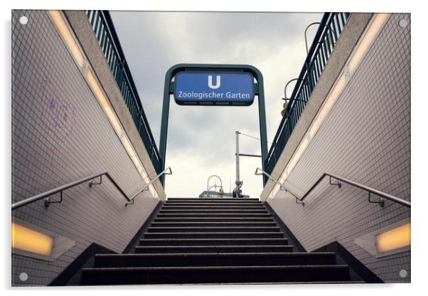 U-Bahn Zoologischer Garten - Subway zoological gar Acrylic by Josef Kubes