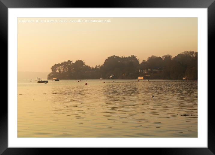 First Light On The Boathouse Framed Mounted Print by Terri Waters