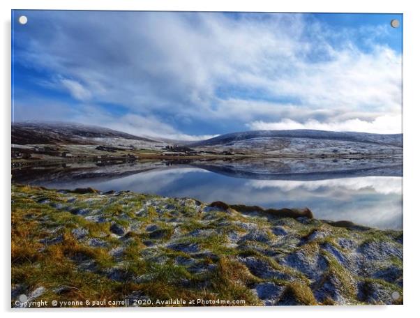 Mainland Shetland with a dusting of snow, February Acrylic by yvonne & paul carroll