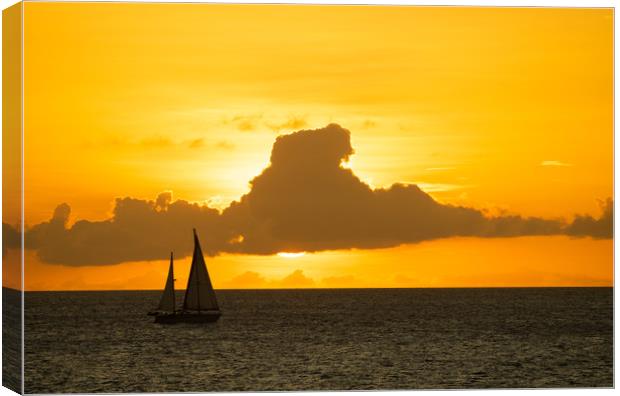 Sailing into the sunset Canvas Print by Gail Johnson