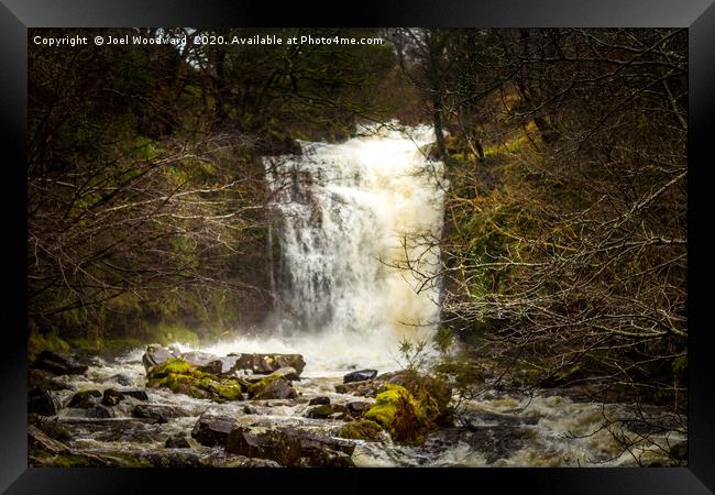 Blaen y Glyn Isaf Waterfall, Brecon Beacons Framed Print by Joel Woodward