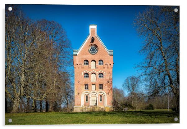 Borgeby Castle Borjes Torn Facade Acrylic by Antony McAulay