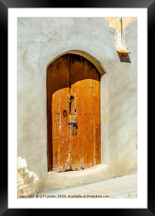 Old gate with interesting texture, element of arch Framed Mounted Print by Q77 photo
