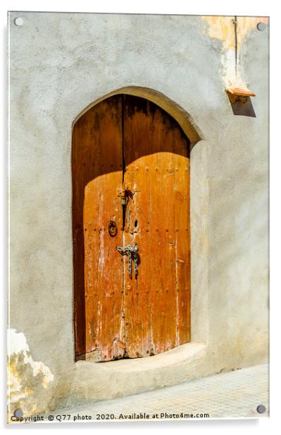 Old gate with interesting texture, element of arch Acrylic by Q77 photo