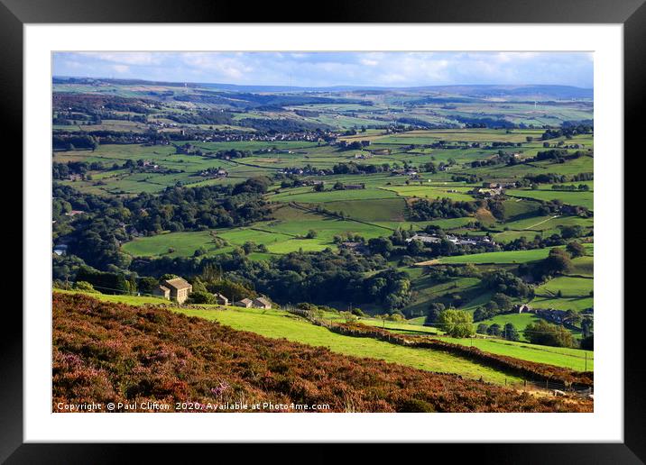 Yorkshire countryside Framed Mounted Print by Paul Clifton