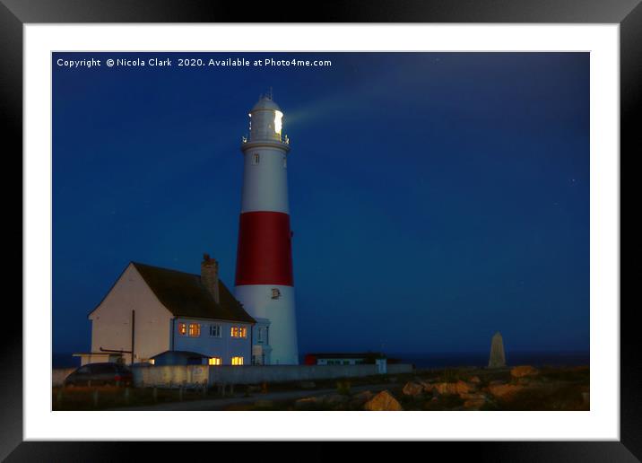 The Lighthouse Framed Mounted Print by Nicola Clark
