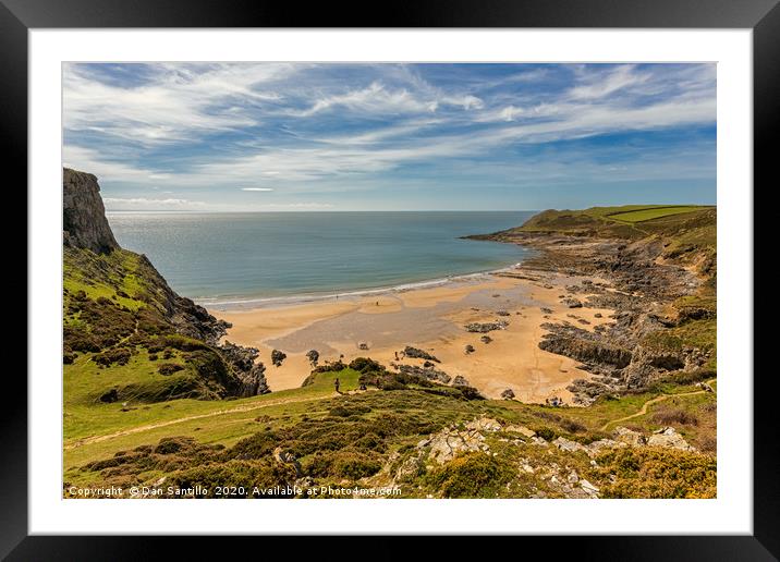 Fall Bay, Gower Framed Mounted Print by Dan Santillo