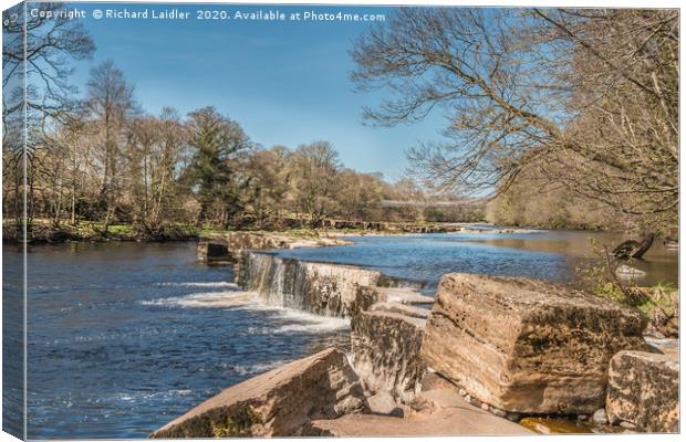 The River Tees at Whorlton, Teesdale in Spring Canvas Print by Richard Laidler