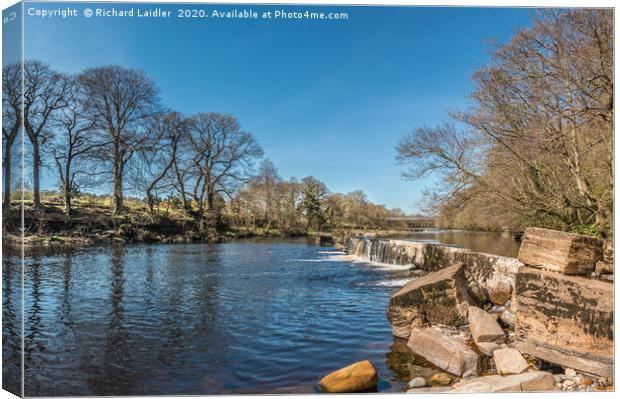 The River Tees at Whorlton, Teesdale, Panorama Canvas Print by Richard Laidler