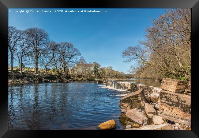 The River Tees at Whorlton, Teesdale, Panorama Framed Print by Richard Laidler