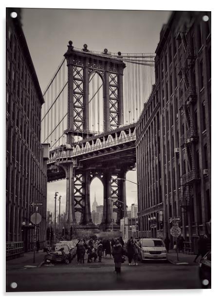 Brooklyn Bridge, New York City  Acrylic by Scott Anderson
