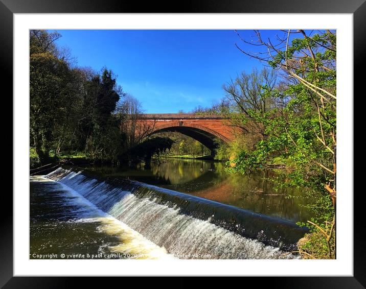 Queen Margaret bridge over the river Kelvin  Framed Mounted Print by yvonne & paul carroll