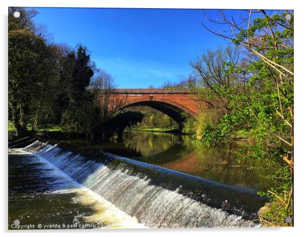 Queen Margaret bridge over the river Kelvin  Acrylic by yvonne & paul carroll