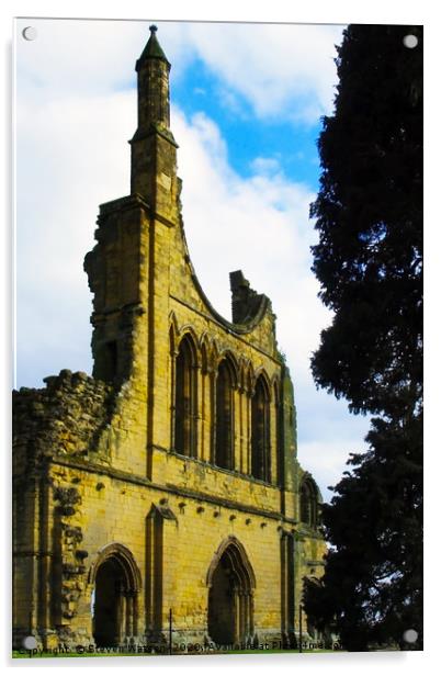 Byland Abbey 3 Acrylic by Steven Watson
