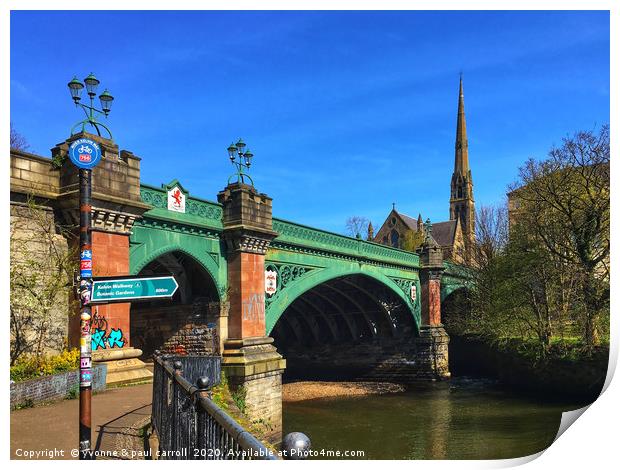 Great Western Road and the Kelvin Walkway   Print by yvonne & paul carroll