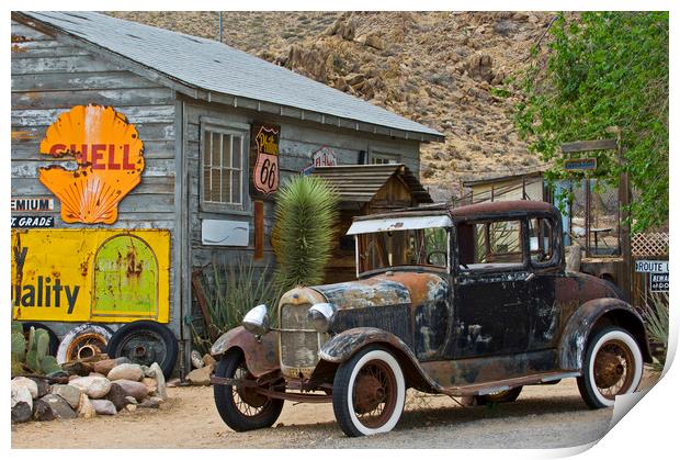 Ford Model A, Route 66 Print by Arterra 