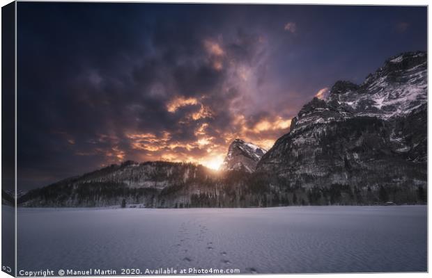 Fire and Ice Canvas Print by Manuel Martin