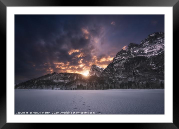Fire and Ice Framed Mounted Print by Manuel Martin