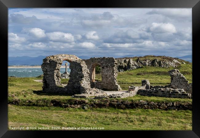 Church Ruins on Llanddwyn Island Anglesey Framed Print by Nick Jenkins