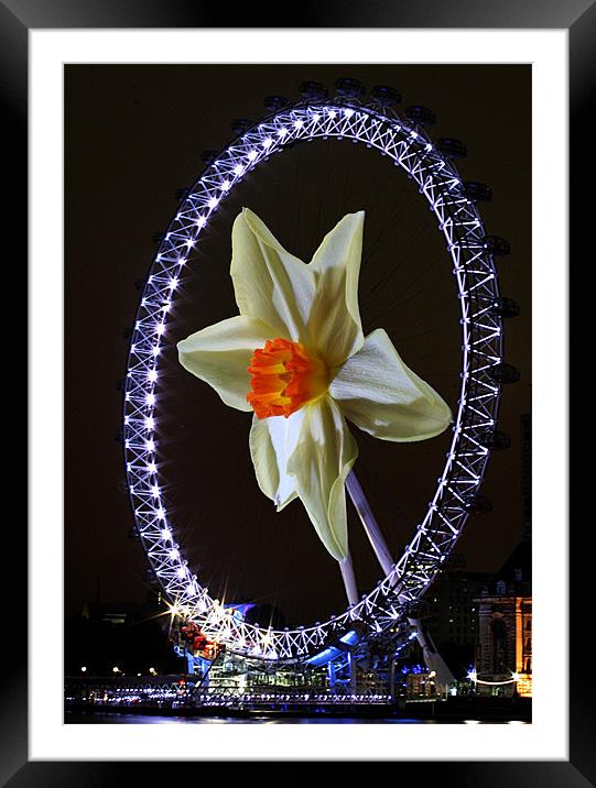 New take on the london  eye Framed Mounted Print by Doug McRae