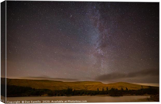 Beacons Reservoir at night Canvas Print by Dan Santillo