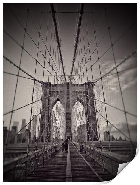 Brooklyn Bridge New York  Print by Scott Anderson