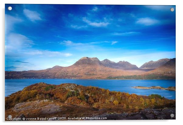 Torridon mountain range Acrylic by yvonne & paul carroll